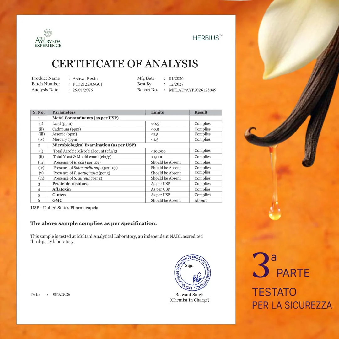 Herbius® ASHWA RESIN: Una Potente Miscela di Puro Shilajit Himalayano e l'Ashwagandha Più Studiata Clinicamente al Mondo (KSM-66®) - Image 4